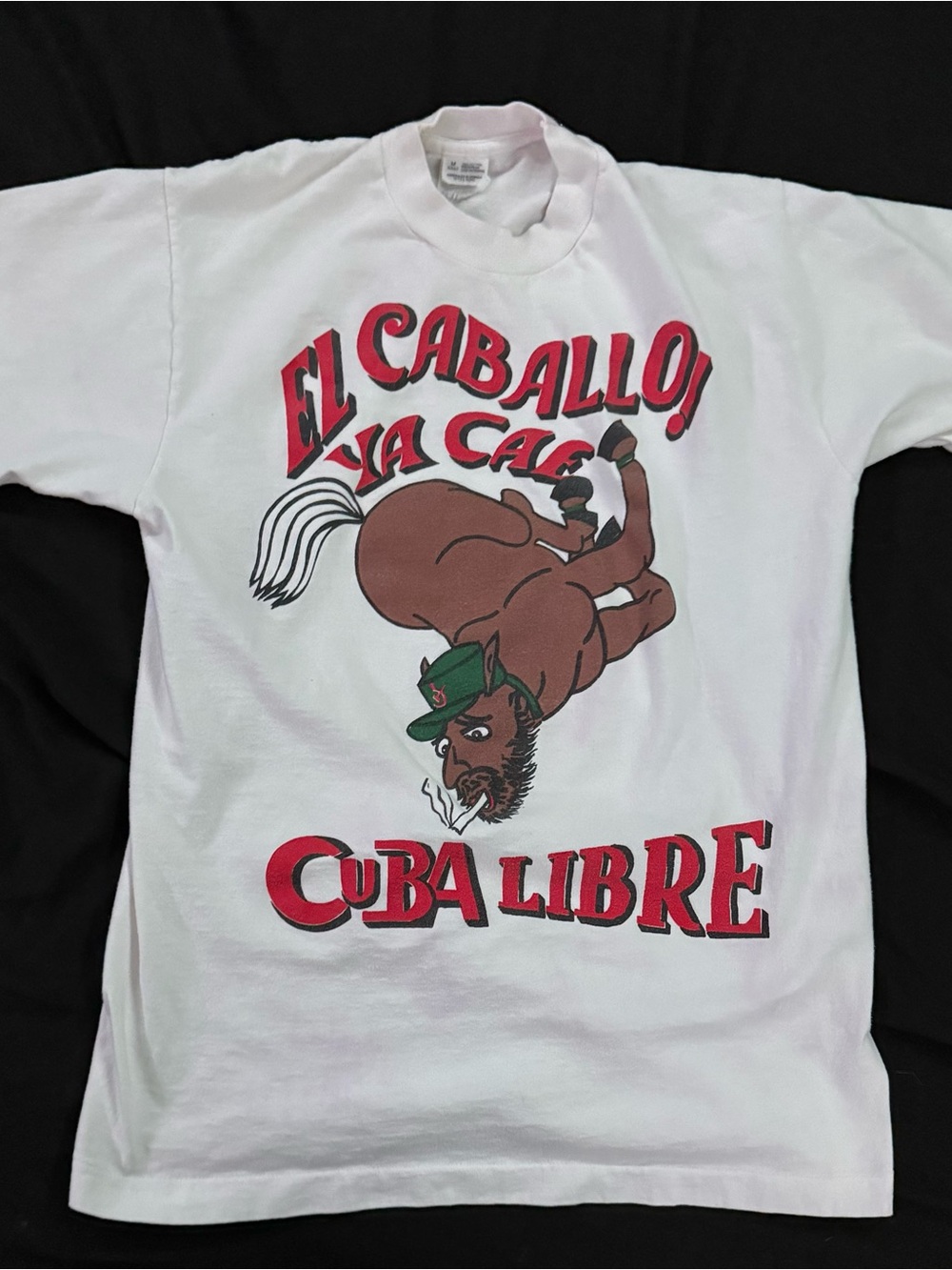 Vintage Cuba Libre El Caballo Graphic White T-shirt